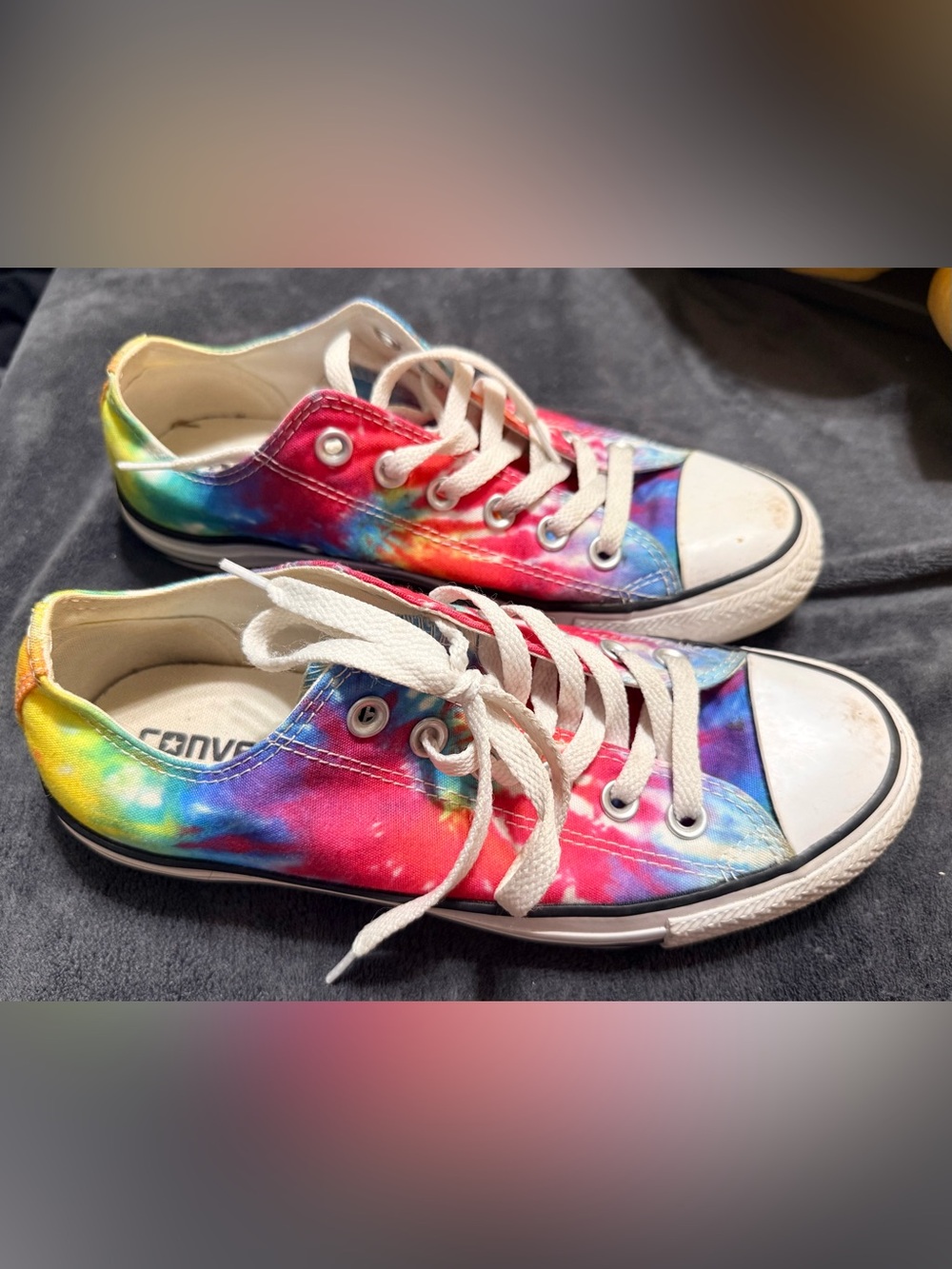 Converse Low-Top Tie-Dye Sneakers - Red, Blue, Yellow